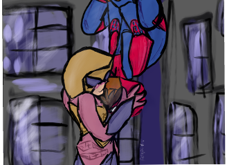Spider-Man Upside down Kiss Commission